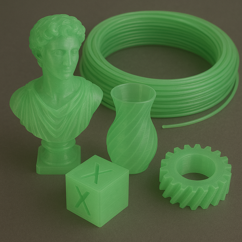 Recycled PET Filament – Translucent Green | 1.75mm