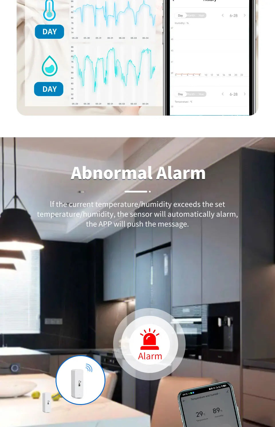 Zigbee 3.0 Wireless Temp Humidity Sensor