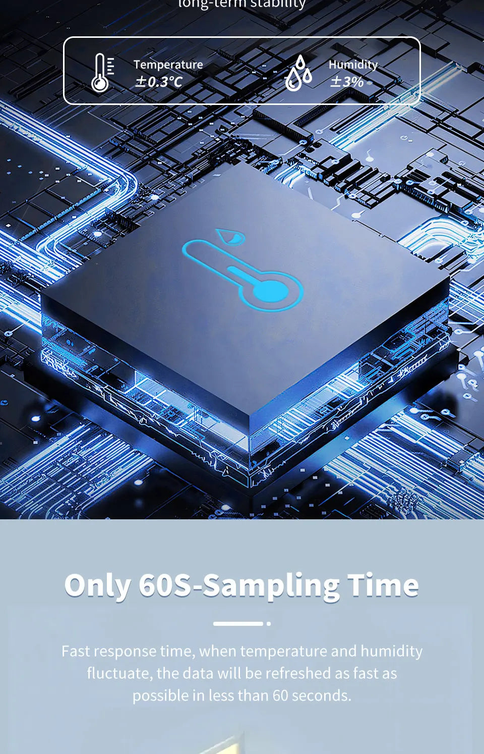 Zigbee 3.0 Wireless Temp Humidity Sensor