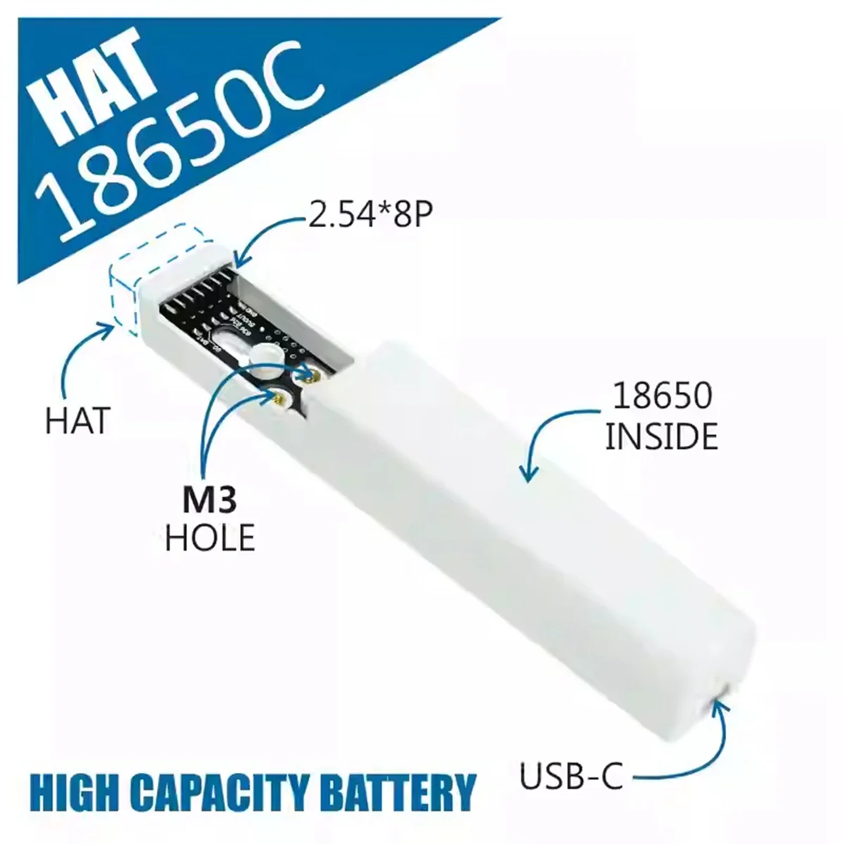 Battery Base for M5Stick (CCLCU 18650C)